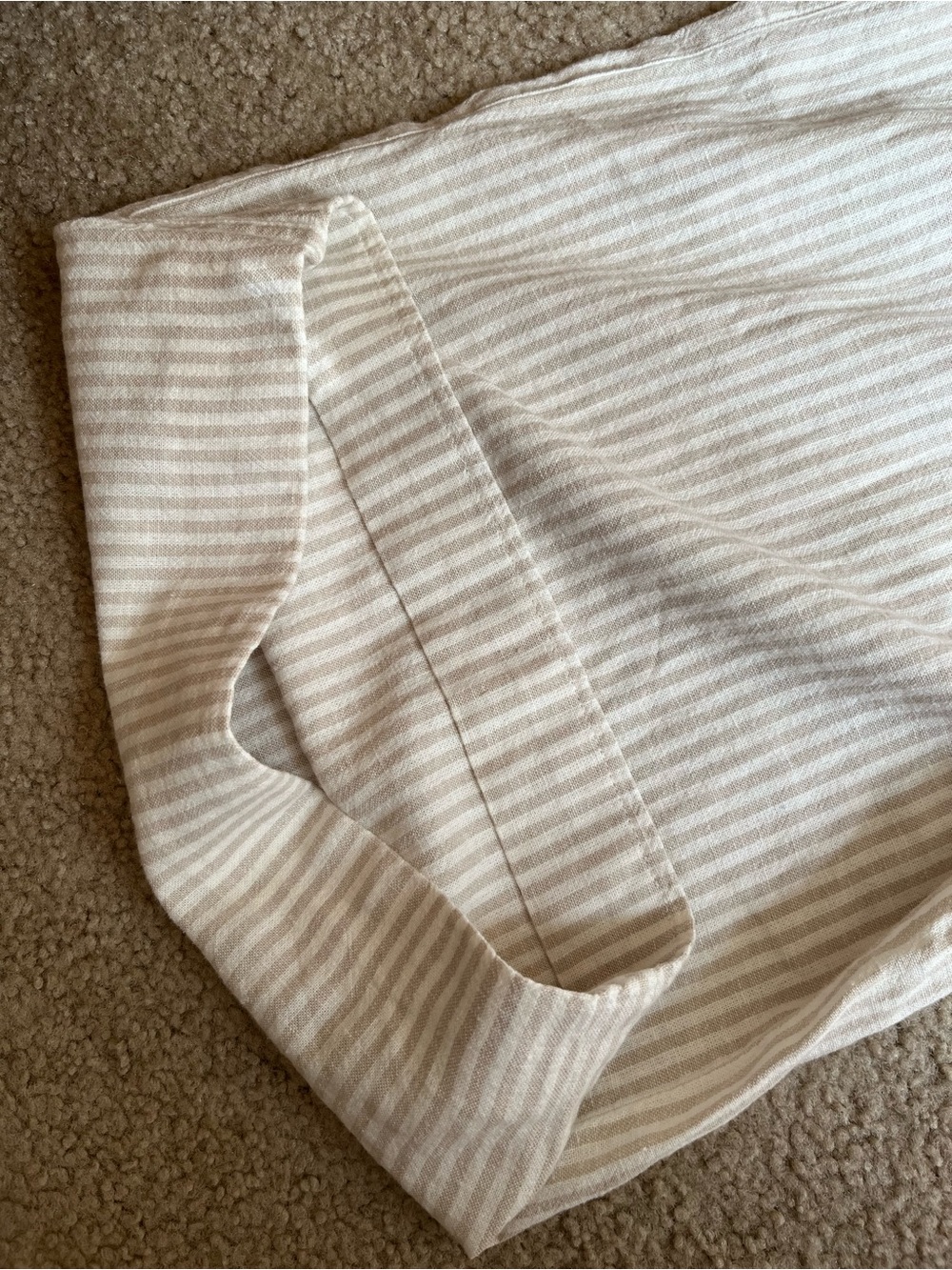 NWT Old Navy High-Waisted Linen-Blend Super Wide-Leg Pants in White Strip - Picture 11 of 13